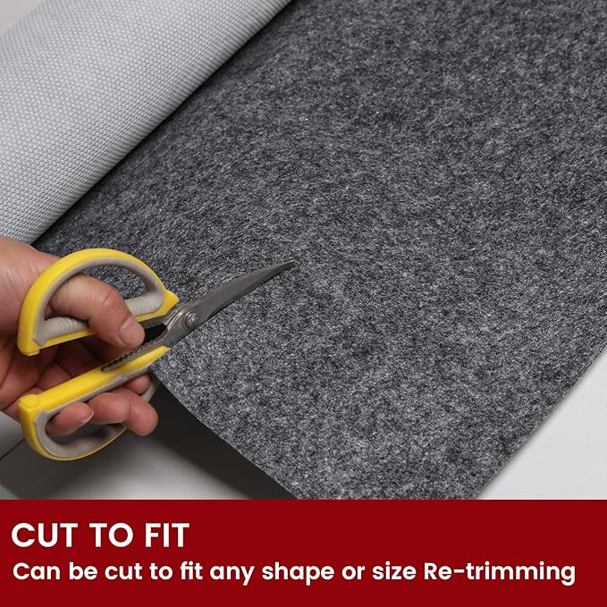 Waterproof Rug Pad, 2x10 ft Area Rug Non-Slip Carpet Pad, 1/4" Thick Non-Slip Rug Pads for All Floors and Finishes, Felt Pad for Hardwood Floors, Keeps Carpets in Place Soft and Safe