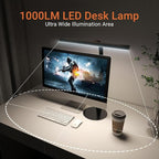 LED Desk Lamp for Home Office, 360° Flexible Gooseneck Desk Light with 3 Color Modes & 10 Brightness, Eye-Caring Adjustable Task Light for for Piano, Computer, Workbench, 10W, 1000LM (Black)