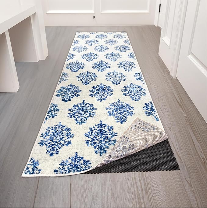 Veken Runner Rug Pad Gripper for Hardwood Floors, Non Slip 2x8 Ft Black Rug Pads for Area Rugs, Thick Rug Grippers for Tile Floors, Under Carpet Anti Skid Mat, Keep Your Rugs Safe and in Place
