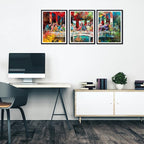 Novatique Last Supper Canvas Wall Art Graffiti Wall Art Jesus Christian Religious Wall Decor for Living Room Bedroom,12" x 16" x 3Pcs