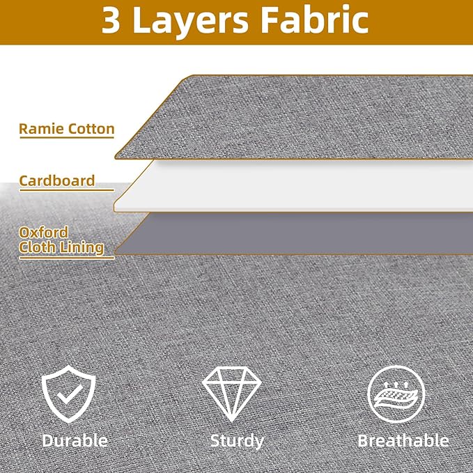 Under Bed Storage Containers, 23.6 x 11.8 x 5.9 Inch Collapsible Clothes Organizers With Handles, Storage Bins With Lids, Grey, 2 Pack