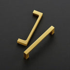 Ravinte 5 Pack Solid 4 Inch Kitchen Square Cabinet Handles Brushed Brass Cabinet Pulls Drawer Pulls Kitchen Cabinet Hardware Handles