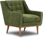 Poly & BARK Gus Lounge Chair in Distressed Green Velvet