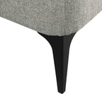 HomePop Upholstered Storage Bench with Metal Leg, 42" W, Cool Gray Woven