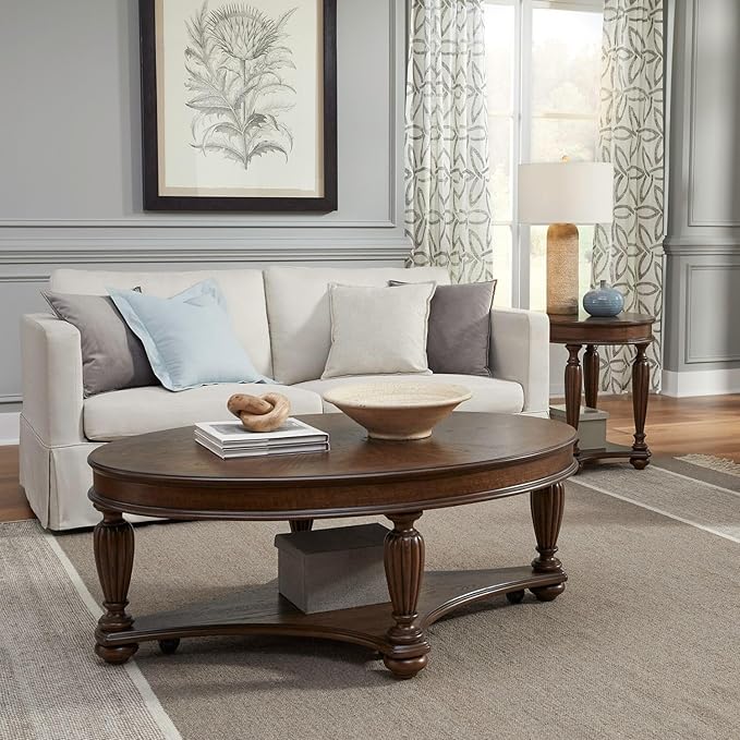 Liberty Furniture Allington 3 Piece Set for Living Room - Cocktail Tables, 2 Oval End Tables - Satin Sienna