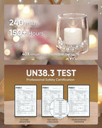 Homemory Timer Tea Lights Candles Battery Operated, 6H Timer Built-in, Auto On Daily, Flameless LED Tealight Votives for Table Centerpieces, Lantern, Holiday Decor, Cool White, No Remote, 24-Pack