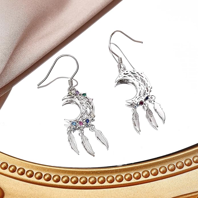 URONE 925 Sterling Silver Earrings Hook Dangle Earrings Jewelry Gifts for Women