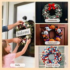 OUTXE Wreath Hanger for Front Door, Heavy Duty Suction Cup Reef Hook for Glass Window/Over Door/Outdoor, Christmas/Thanksgiving/Halloween/July 4th/Easter/Valentine/Fall/Summer/Spring (Black, 2-Pack)