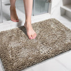 Yimobra Large Bathroom Rug Non Slip 36x24 Inch, Extra Thick Soft Absorbent Chenille Bath Mat, Machine Washable Quick Dry Bath Rugs for Bathroom Floor, Tub and Shower, Home Decor Accessories, Camel