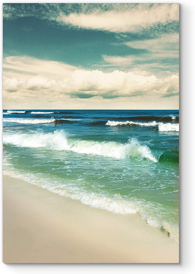 Renditions Gallery Canvas Nature Wall Art Paintings & Prints Romantic Enchanting Beach Glam Modern Artwork Wall Hanging Decorations for Bedroom Living Room Office Kitchen - 32"x48" LT06