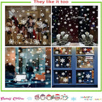 Snowflake Window Clings for Glass Windows Snow Spray, 321PCS Christmas Window Clings Winter Xmas Holiday Window Stickers Decals Decor, 9 Sheets Christmas Decorations for Office Clearance Indoor