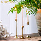 Nuptio Candlestick Candle Holders 30 Pcs Candle Stick Holder Gold Taper Candle Holder Candle Stand for Wedding Party Thanksgiving Halloween Birthday Mantel Baby Shower Table Centerpieces Decor