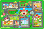 Kids Car Playmat, Kids Rug for Playroom Car Mat Town City Road Traffic Rugs, Play Mat for Floor, Extra Large Boys Kid Car Track Play Rug (Style SIX, 59X 39.4 INCH)