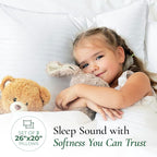 Fern and Willow Premium Bed Pillows - Set of 2, 26"x20" - Luxurious Ultra-Soft Cooling Pillow - Hotel Quality, Down Alternative Fill, Medium Firm Support for Side, Back & Stomach Sleepers