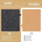 8 Packs Brown Hexagon Felt Pin Board, 12" Bulletin Board with 30 Push Pins, Felt Board for Home Kitchen Office Decor, Self-Adhesive Corkboard Tiles for Walls School Message Photos Memos