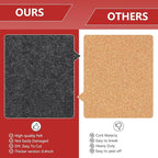 8 Packs Red Hexagon Felt Pin Board, 12" Bulletin Board with 30 Push Pins, Felt Board for Home Kitchen Office Decor, Self-Adhesive Corkboard Tiles for Walls School Message Photos Memos