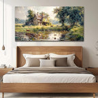 FUHAIHUA Canvas Wall Art For Bedroom Large Farmhouse Wall Decor For Living Room Office Decorations Farm Scenery Painting Countryside Wall Pictures Modern Artwork Ready To Hang Home Decor 24x48 In