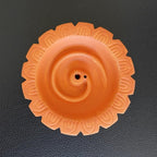Clay Spiral Incense Burner | Handmade Clay Incense Holder | Terra-Cotta | Holds 1 Regular, 1 Joss Stick and Rope Incenses | Incense Stand Ash Catcher | Rope Incense Burner