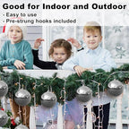 Silver 6.0" Extra Large Christmas Balls - Christmas Tree Decoration Ornaments Shatterproof Hanging Shiny Balls for Birthday Holiday Wedding Decorations Set of 2pcs