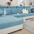 Sofa Covers Couch Covers for Sofa Pet Friendly Couch Cushion Covers Universal Sofa Covers Washable Stretch Slipcovers for Sectional Sofa (Texture Sea Blue,Large Single Seat Cover)