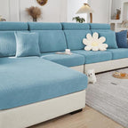 Sofa Covers Couch Covers for Sofa Pet Friendly Couch Cushion Covers Universal Sofa Covers Washable Stretch Slipcovers for Sectional Sofa (Texture Sea Blue,Large Single Seat Cover)
