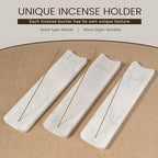 Koville Marble Incense Holder, Incense Holder for Sticks, Incense Sticks Holder Ash Catcher for Meditation Yoga SPA, Natural Stone Incense Burner, Home Table Decor