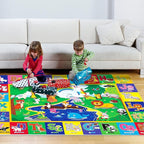 Baby Play Mat for Floor, Baby Crawling Mat Soft Surface Toddler Playmat for Babies, Non-Toxic Foldable Non-Slip ABC Mats for Kids Infants Girls Boys (47.2X31.5 INCH)