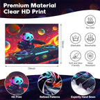 NYZE Panda Space Tapestry for Bedroom, Music Wall Tapestry, Party Decor Glow in the Dark Room Decor Tapestries, Cool Galaxy Planet Wall Hanging, Wall Hanging for Room Dorm 79in×59in