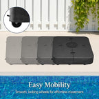 Best Choice Products 330lb Mobile Cantilever Offset Patio Umbrella Base, Universal Fit Heavy-Duty Outdoor Portable Stand w/Wheels Locks, Fillable Weights Set - Black