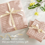 Comfort Spaces Kienna Quilt Set- Double Sided Stitching Design Summer Blanket, Lightweight, Soft, All Season Bedding Layer, Matching Sham, Blush, Coverlet Full/Queen(90"x90") 3 Piece
