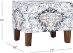 Spatial Order Home Decor | Dinah Collection Modern Storage Ottoman | Ottoman with Storage for Living Room & Bedroom(Antiqued Ebony Cream)