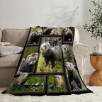 Cute Ferret Blanket for Women Girls Boys Men Funny Animal Ferrets Throw Blanket Plush Cozy Flannel Fleece Ultra Soft Fuzzy Blankets Gifts 50"X40"