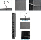 MAX Houser 10-Shelf Hanging Shoe Shelf Organizer, Hanging Shoe Storage for Closet (Grey)