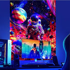 NYZE Astronaut Space Tapestry for Bedroom, Glow in the Dark Room Decor Wall Tapestries, Cool Galaxy Planet Wall Hanging, Wall Hanging for Men Guys Gamer Room Dorm Living Room 44x60 in