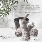 White Sage Smudge Sticks - Salvia Blanca - Reiki & Full Moon Charged with Quartz Crystals for Energy Clearing, Meditation, Negative Energy Removal, Purification, Spiritual Healing, Incense Wands (1)