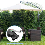 Patio Umbrella Parts - Cantilever Umbrella Stand with Adjustable Rocking Handle, Suitable for Courtyard and Garden