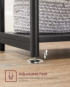 VASAGLE Side Tables Set of 2, Small End Table, Nightstand for Living Room, Bedroom, Office, Bathroom, Black ULET272B16