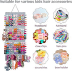 Hair Bow Holder Organizer For Girls Hanging Bow Holder For Girls Hair Accessories Storage Organizer For Headbands, Hair Clips, Hair Ties, Scrunchies (Without Hair Bows) (gray)