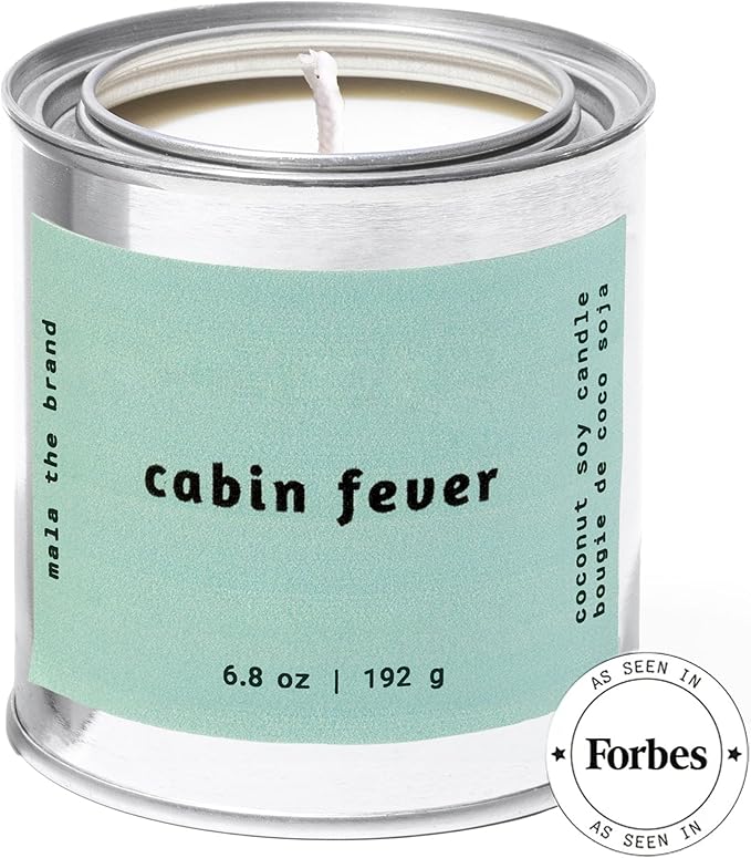 MALA Cabin Fever Cypress Evergreen & Moss Candle for Home – Forest‑Inspired Aromatherapy – Vegan Soy – 45 Hour Clean Burn – Organic Non‑Toxic Candles – Cozy Room Decor – 6.8 oz