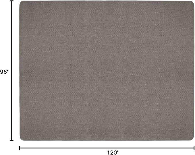 House, Home and More Skid-Resistant Carpet Indoor Area Rug Floor Mat - Gray - 8 Ft X 10 Ft - Non Slip Rubber Backing, Stain Resistant, Dog Friendly, Living Room Bedroom Kitchen Entryway
