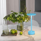 2 Pack Rechargeable Cordless Table Lamps, Portable 5000mAh Outdoor Table Light, 3 Color Stepless Dimming LED Table Lamp with Memory Function, for Home/Dinner/Patio/Restaurant.(Blue)