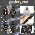 Romart Moon Phase Wall Decor: 4 Pieces Boho Moon Phases Moth Wall Art Wooden Gothic Witchy Hanging Wall Decor Minimalist Wall Pediments for Bedroom Living Room Home Decorations
