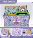 Sorbus Fabric Dresser for Kids Bedroom - Chest of 6 Drawers, Tall Storage Tower, Clothing Organizer, for Closet, for Playroom, for Nursery, Steel Frame, Fabric Bins - Wood Handle (Tie Dye Purple)