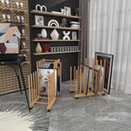 Art Storage Rack with Handle&Caster Wheels,Wooden Art Canvas Storage Stand,Art Drying Rack, Canvas Boards Rack for Drawing Board ,Art Studios,Panel,Artworks,Gallery