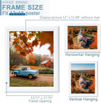 KTKDE 12x16 Picture Frame Set of 5, Wooden frames White, Vertical & Horizontal Wall Hanging for Wall Display,Studio Gallery Photo Frame for Photos, Posters & Art Prints