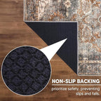 Keen Home Design 6x9 Rug - Machine Washable Area Rug with Non-Slip Backing, Ideal for Living Room, Dining Room, Bedroom - Vintage, Easy Clean, Durable, Low Pile Rug - (6' x 9')