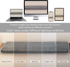 PURE ERA Bullnose Carpet Stair Treads Set Tape Free Non-Slip Indoor Stair Protectors Pet Friendly Rugs Covers Soft Skid Resistant Washable Reusable 9.5" x 30"(2 Pieces,Gray)
