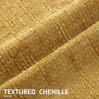 decorUhome Spring Mustard Yellow Chenille Throw Pillow Covers 20x20 Set of 2 Textured Soft Cozy Slubby Couch Pillow Covers Modern Farmhouse Boho Decorative Pillow Cases for Bed Sofa Living Room