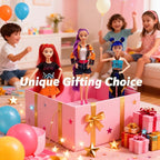 2025 New 11.5'' Demon Hunter Doll,Made to Move Demon Hunter Doll,Collectible Display Figure Dolls Set,Birthday Gifts for Kids Girls Fans (A-Purple Hair)