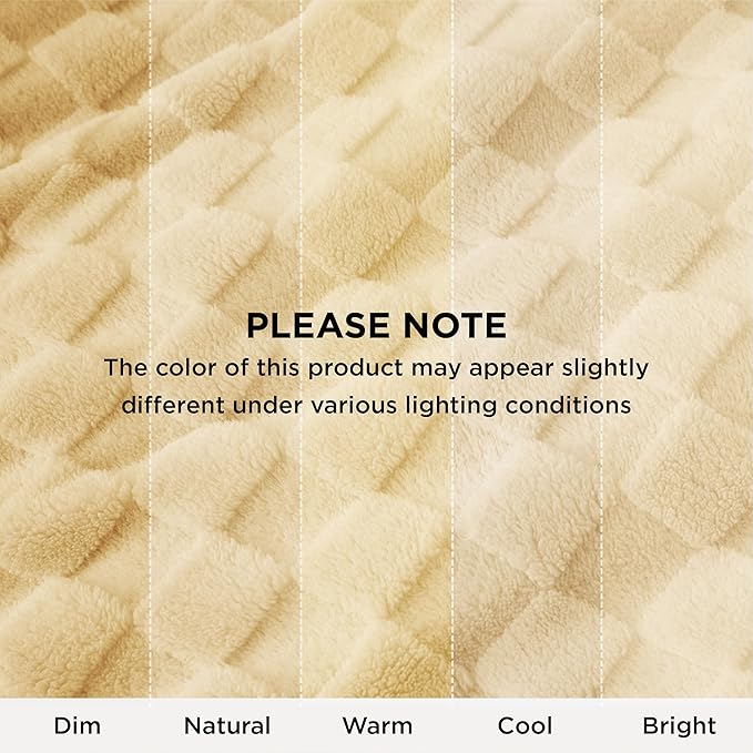 Bedsure GentleSoft Twin Blanket for Bed - Super Soft Cozy Blankets for Women Men Girls, Cute Fuzzy Fleece Throws for Bedroom Couch, Light Yellow, 60x80 Inches